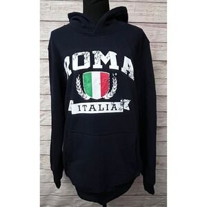 Roma Italia Hoodie Women's Sweatshirt Italian Flag Graphic Pullover